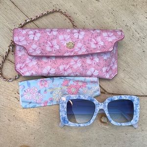 Loveshackfancy sunglasses with case